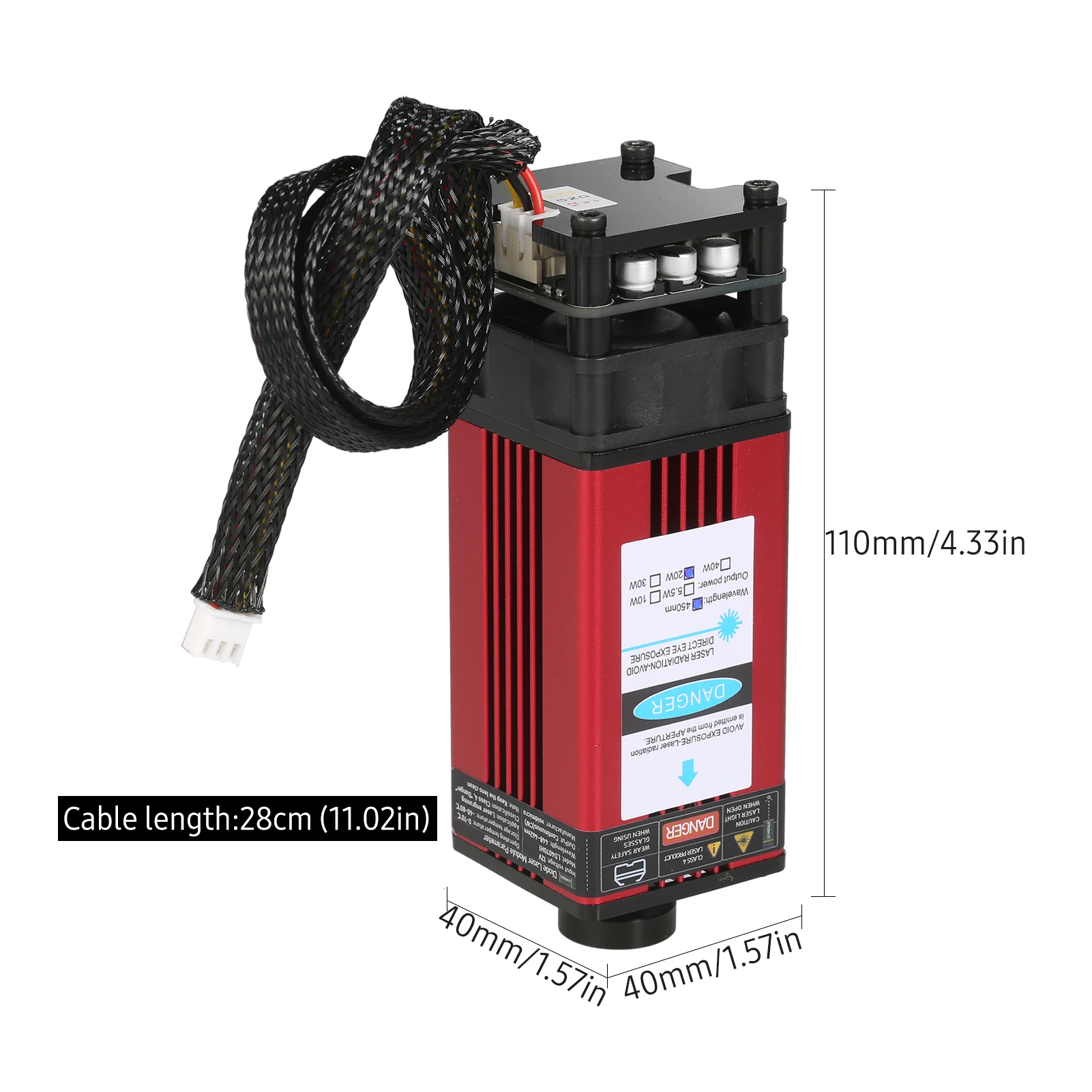 Лазерная головка 450 нм для лазерного гравировального станка 10/20/30/40 Вт |