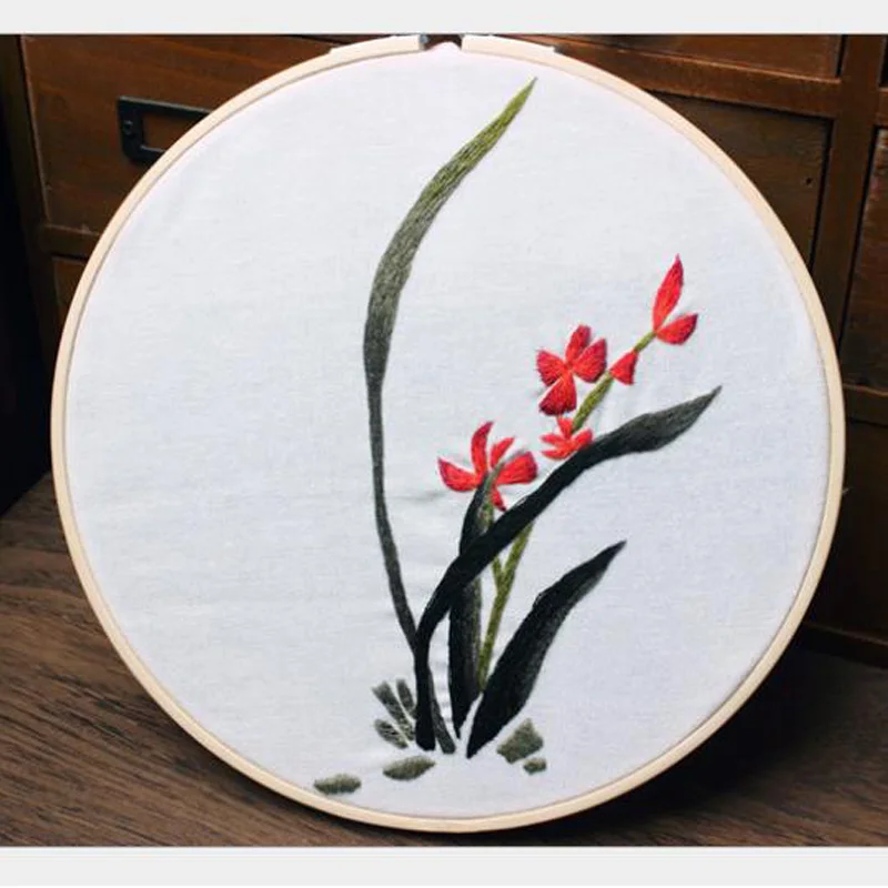 Европа DIY лента цветы вышивка набор с рамкой для начинающих Рукоделие наборы крестиком серии принадлежности для шитья Декор