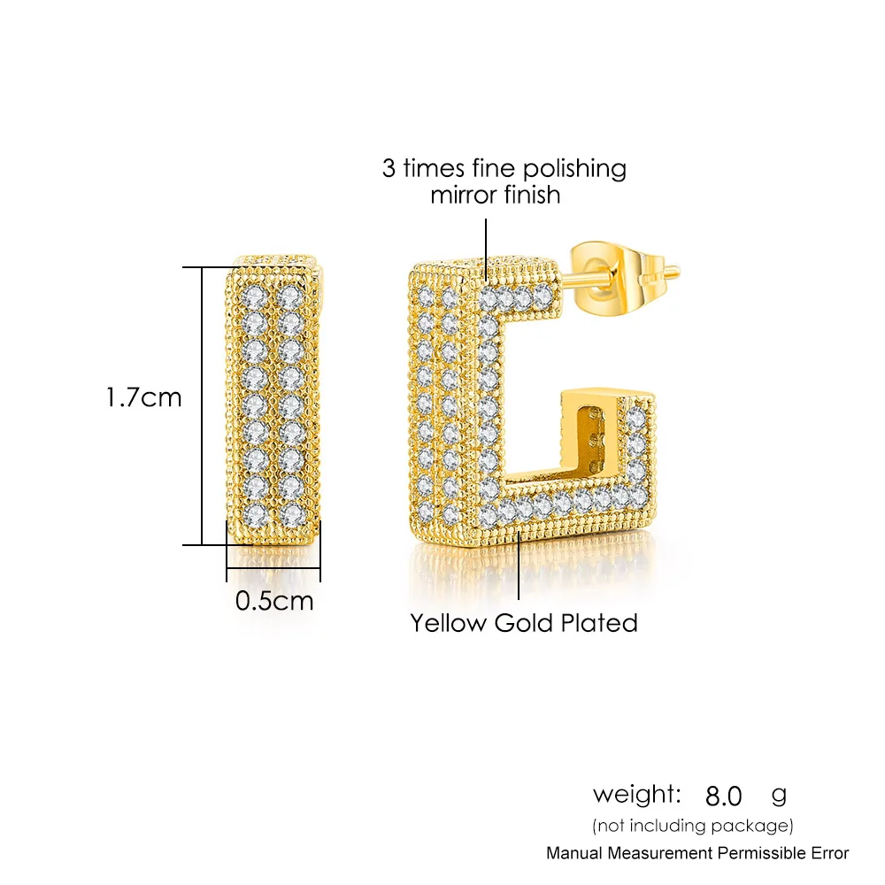 Серьги-кольца в стиле хип-хоп для женщин и мужчин роскошные украшения из