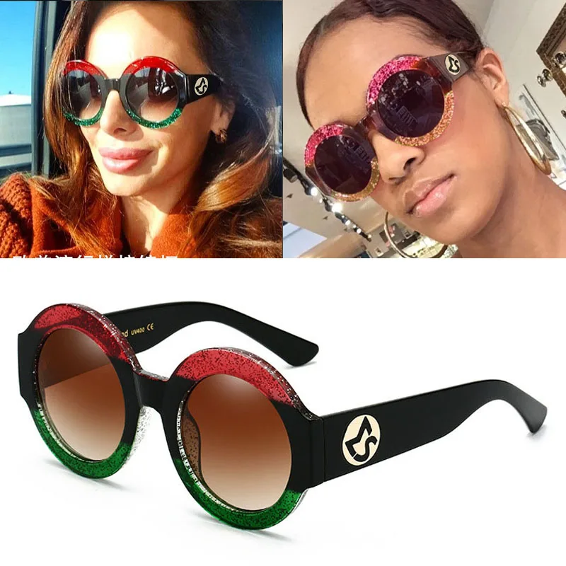 Брендовые роскошные солнцезащитные очки FEISHINI женские модные круглые большие