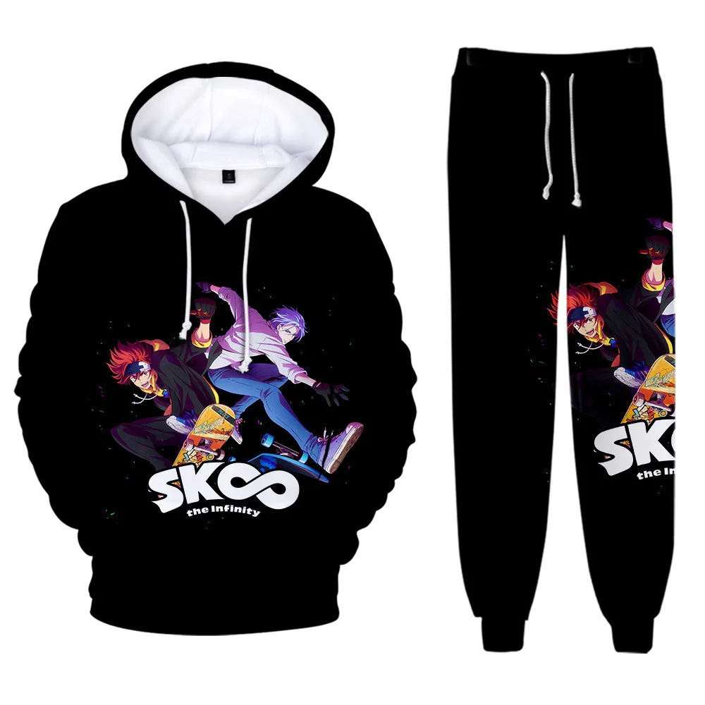 

Мода 2021, аниме SK8, неограниченная девушка Miyakokoto, Reki Kyan Langa Hasegawa костюм, комплект из двух частей, 3D толстовка и брюки