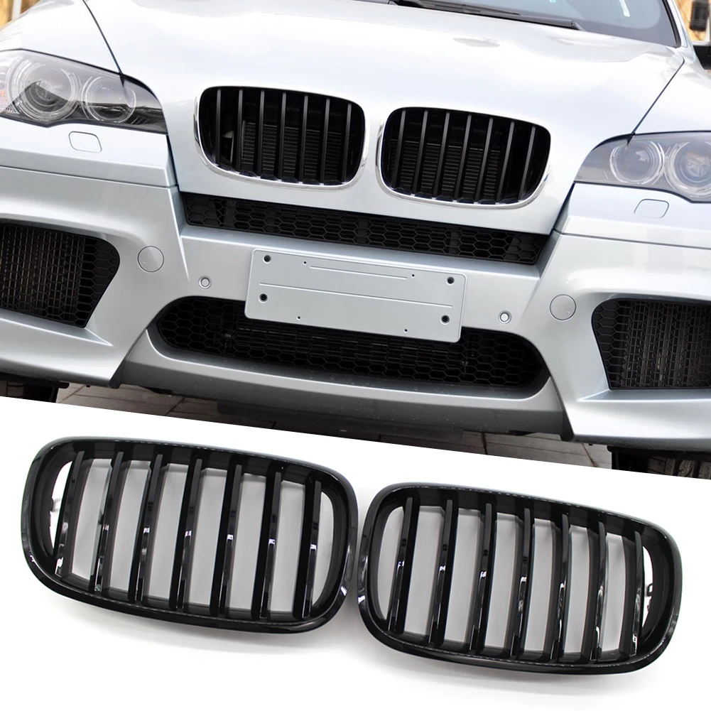 

Kidney Grille Gloss Black Kidney Grill 1 Pair for BMW E70 X5 E71 X6 2007-2013 Automobile Exterior Decoration Parts