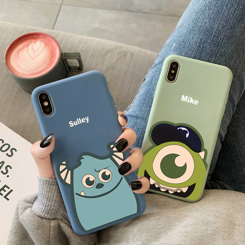 Mike Sulley Cute Cartoon Soft Silicone Phone Case For iPhone 11 Pro Max Candy Cover X XR XS 8 7 6 6S Plus funda |