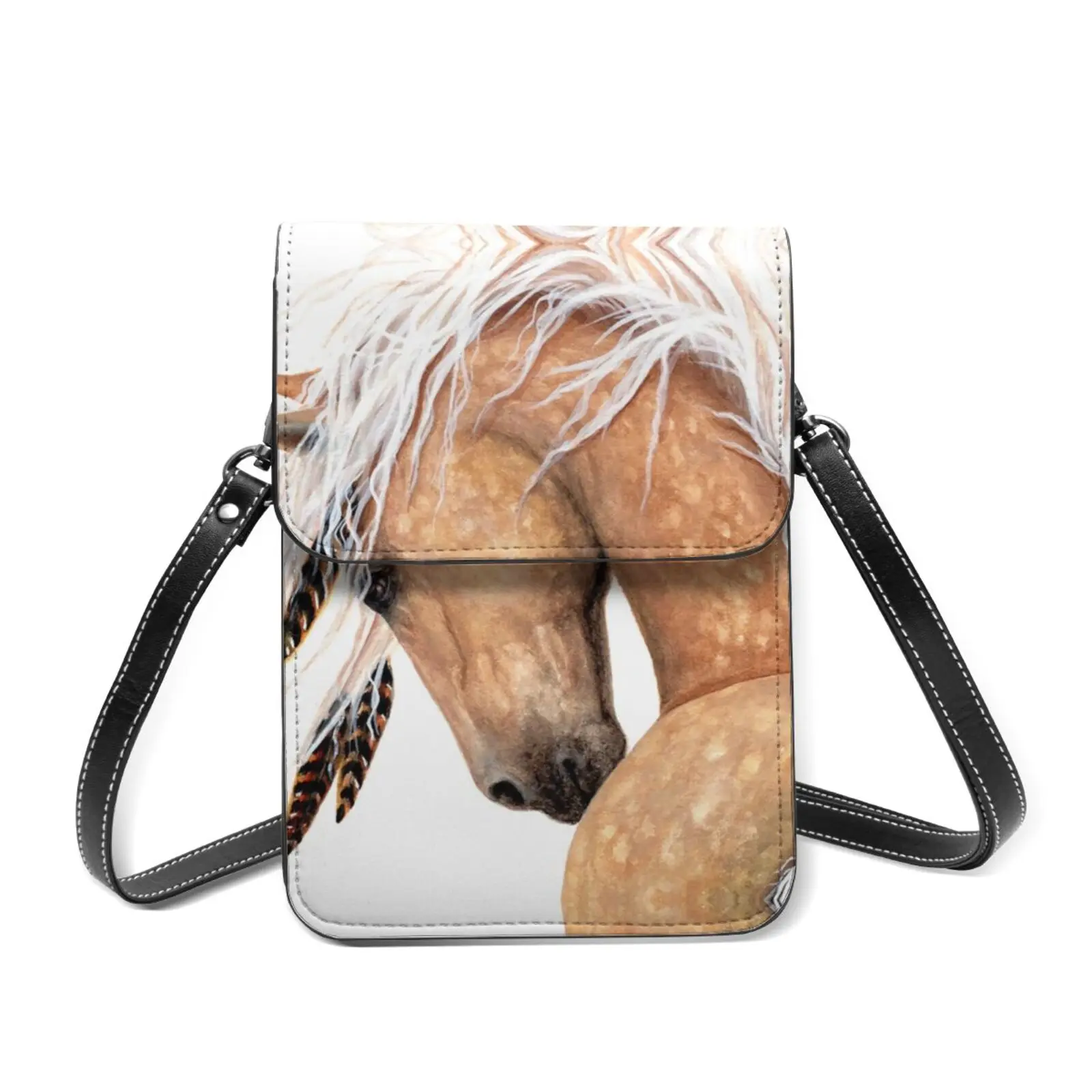

Horse Shoulder Bag Gift Aesthetic Mobile Phone Bag Leather Travel Female Bags