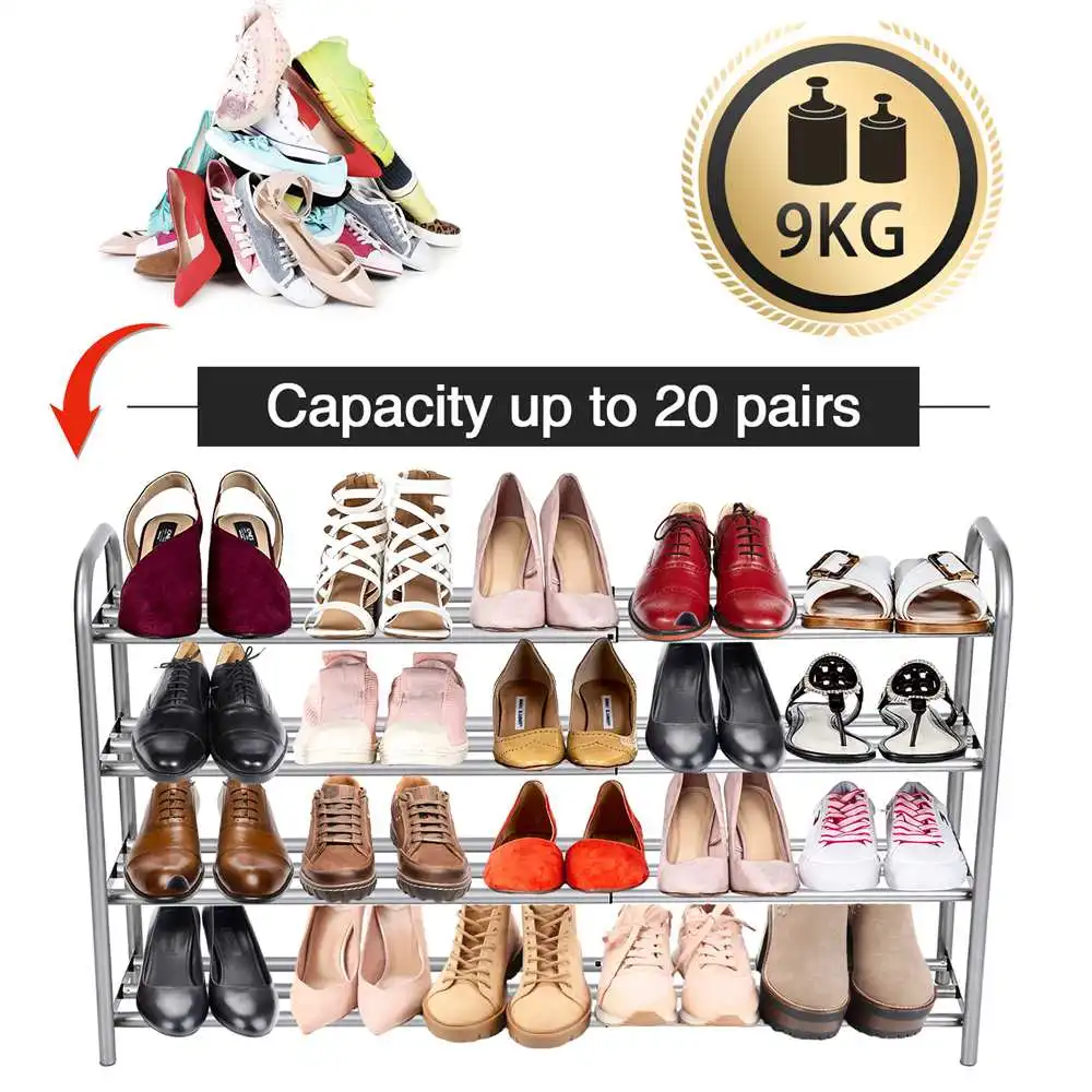 

Shoe Rack Shoe Cabinets Alloy Steel Shoe Storage Rack Adjustable Removable Storage Rack Shoe DIY Easy To Install Living Room