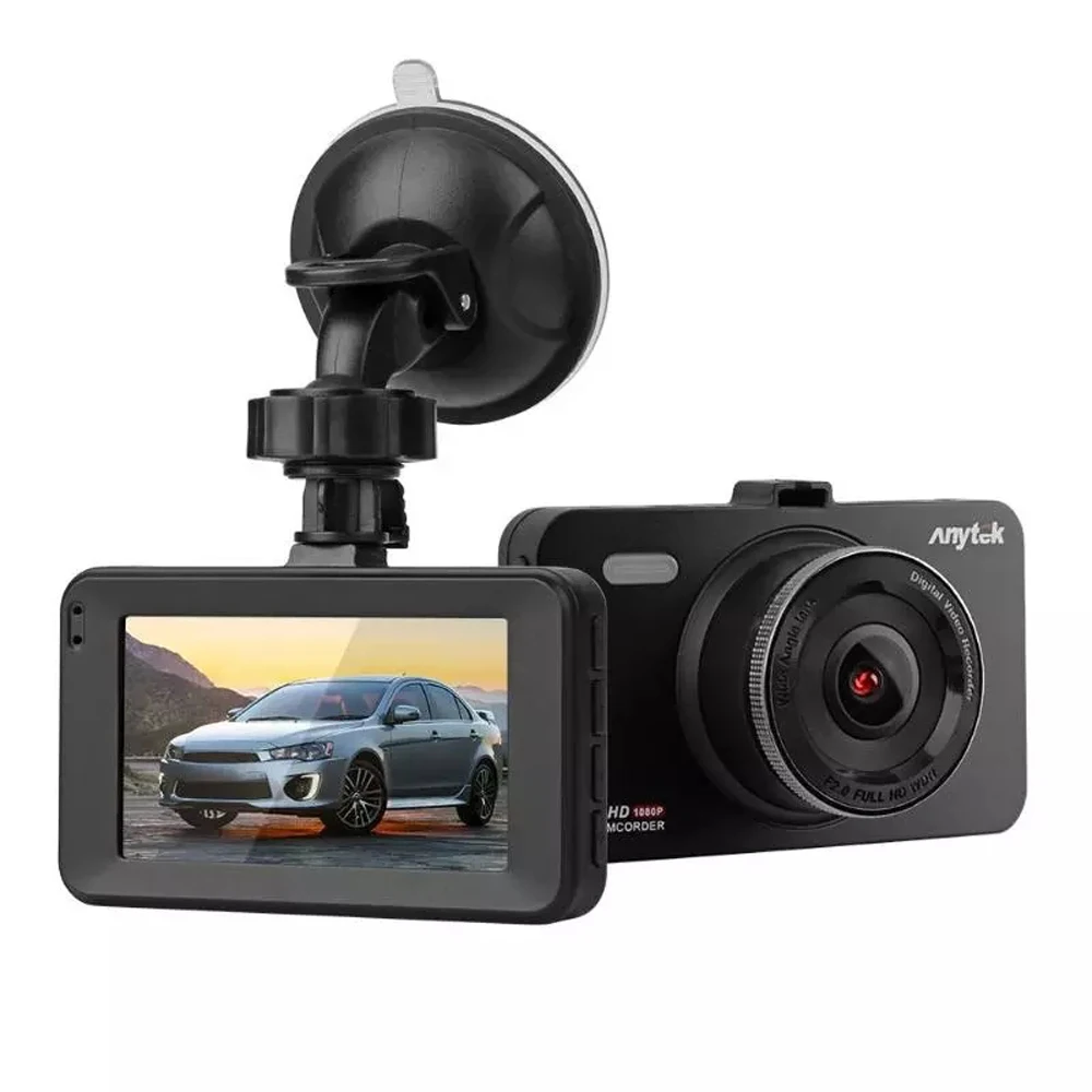 

Автомобильный видеорегистратор Anytek, Full HD 1080P, камера, видеорегистратор, 3 дюйма, IPS-дисплей, видеорегистратор с углом обзора 150 градусов, 6G, сте...