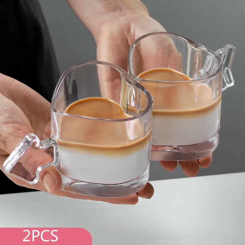 

An Arrow Through The Heart Glass Cup Couple Pair Cup Creative Cold Drink Milk Juice Tea Cup Drinking Glass for Gift mx12061719