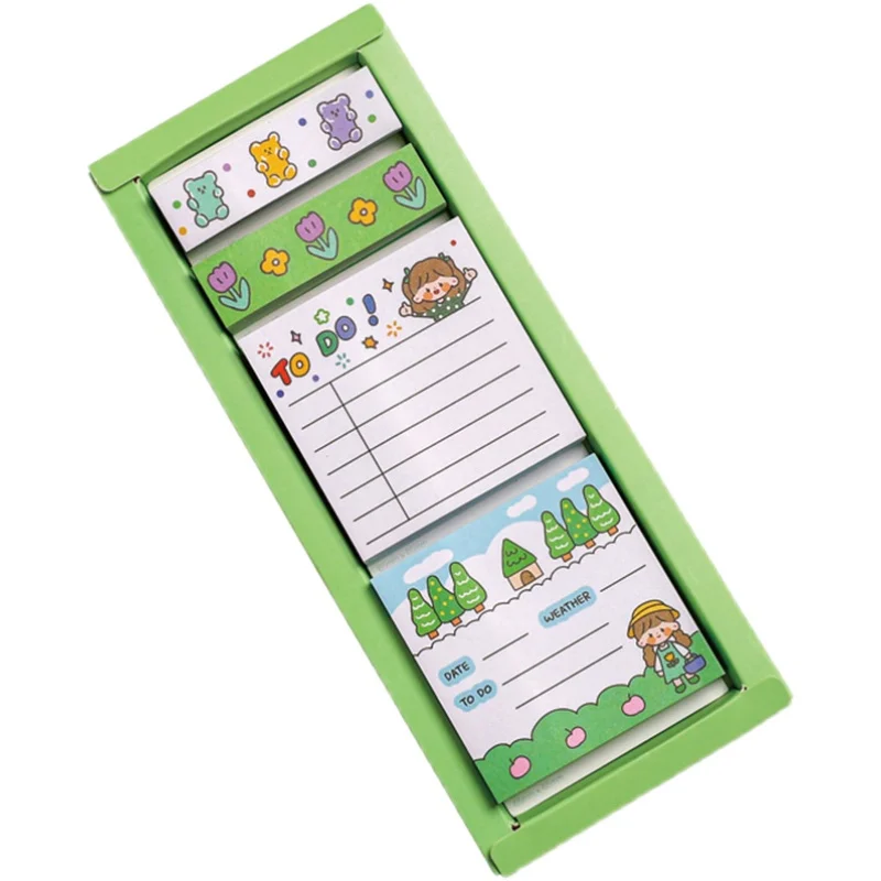 

Cute sticky note set box ins wind sticky note sticker N times stick note book kawaii learning office supplies cute memo