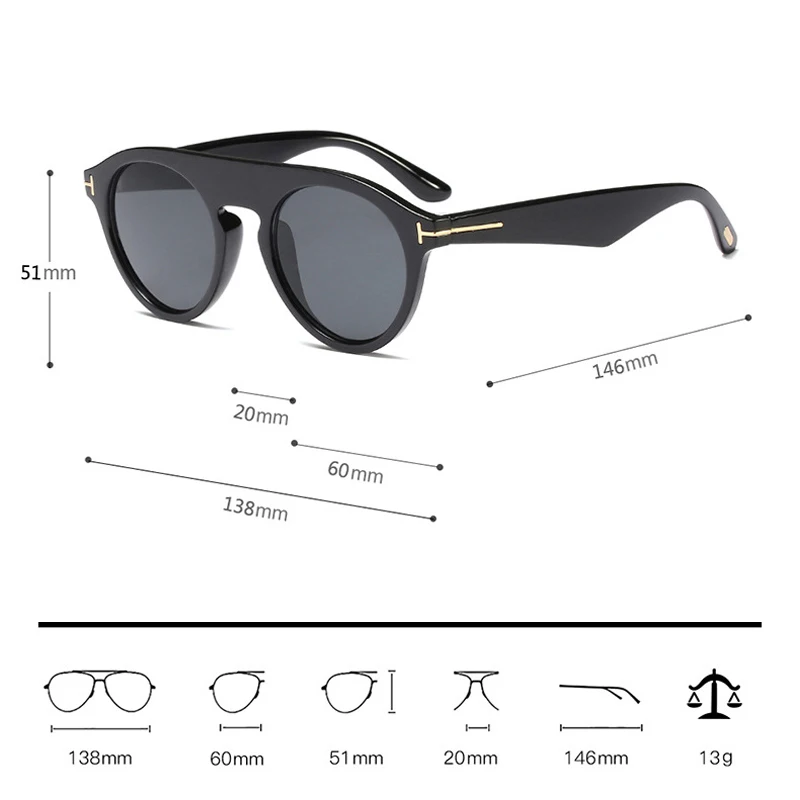 AOZE солнцезащитные очки круглые винтажные темные классический стиль градиентные