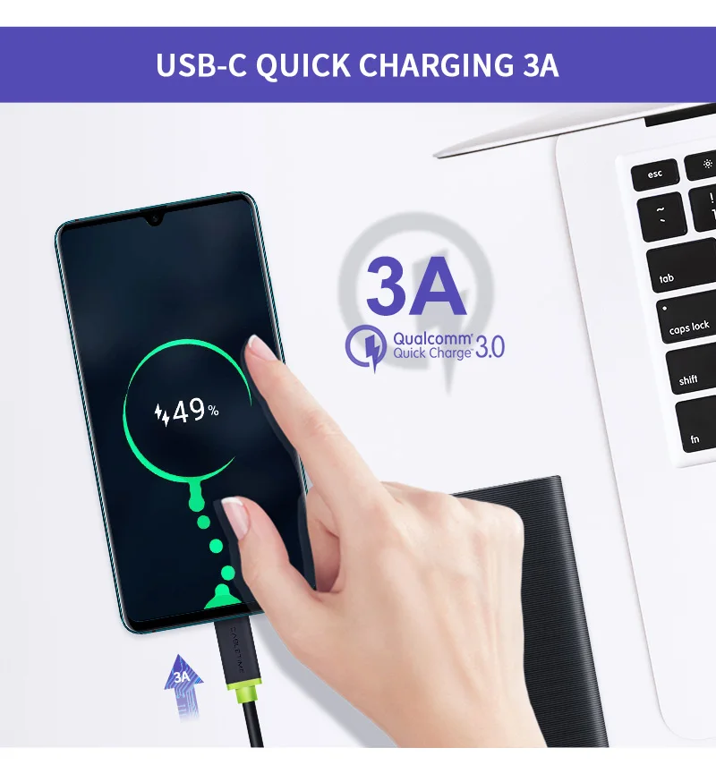 Кабель usb type-C USB 3,0 type-C 3,1 кабель для быстрой зарядки и синхронизации данных 3A для samsung Galaxy S9 Note 8 9 huawei ноутбука N039
