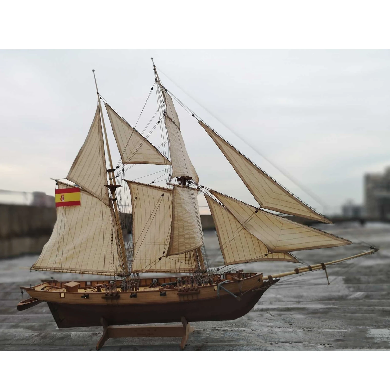1:100 деревянный корабль модель сборки DIY Kit парусный спорт домашних настольных