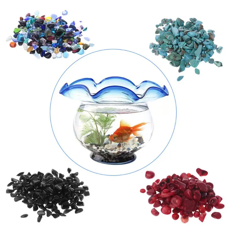 Натуральный камень галька кристалл гравий цветочный горшок аквариум DIY