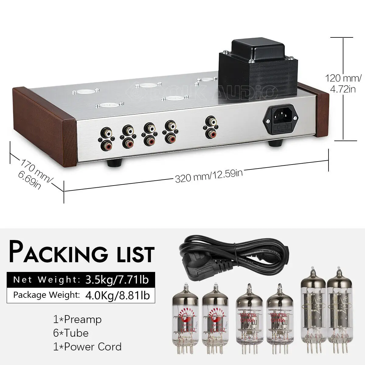 Douk аудио 12AX7 12AU7 стерео вакуумный трубчатый Предварительный усилитель HiFi Shigeru Wada