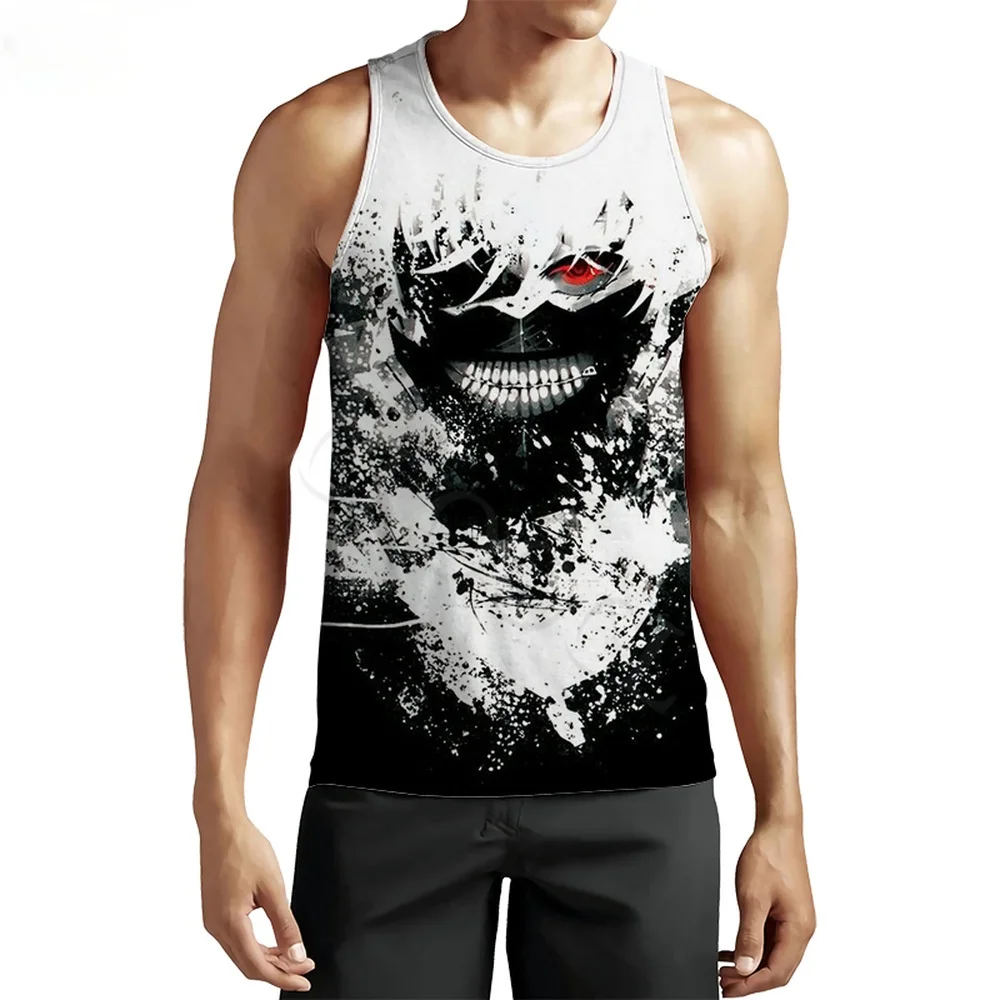 

CLOOCL Tokyo Ghoul Tanks Tops Fitness Clothing 3D Printed Men Women Anime Vest Sleeveless Bodybuilding Gym Casual Tank Tops