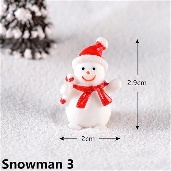 Snowman 3 1 шт. подарок микро бонсай для пейзажа Сказочный Сад домашний Декор Фигурка снеговика Мини Санта Клаус рождественские украшения аксессуары - Цвет: Snowman 3
