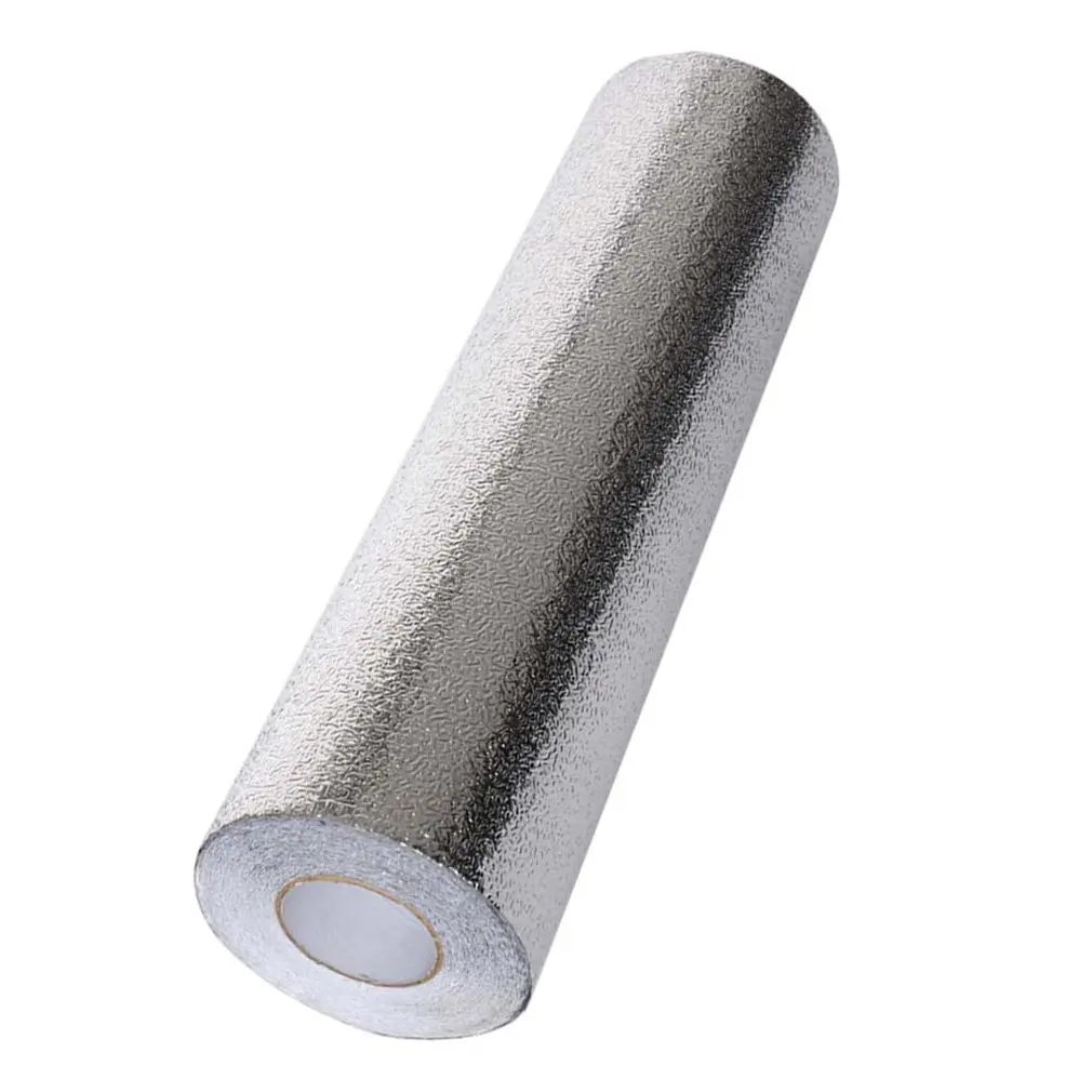 

Aluminum Foil Paper Kitchen Oil Stickers Waterproof Moisture Self-Adhesive Kitchen Cabinet Pad Paper Wallpaper