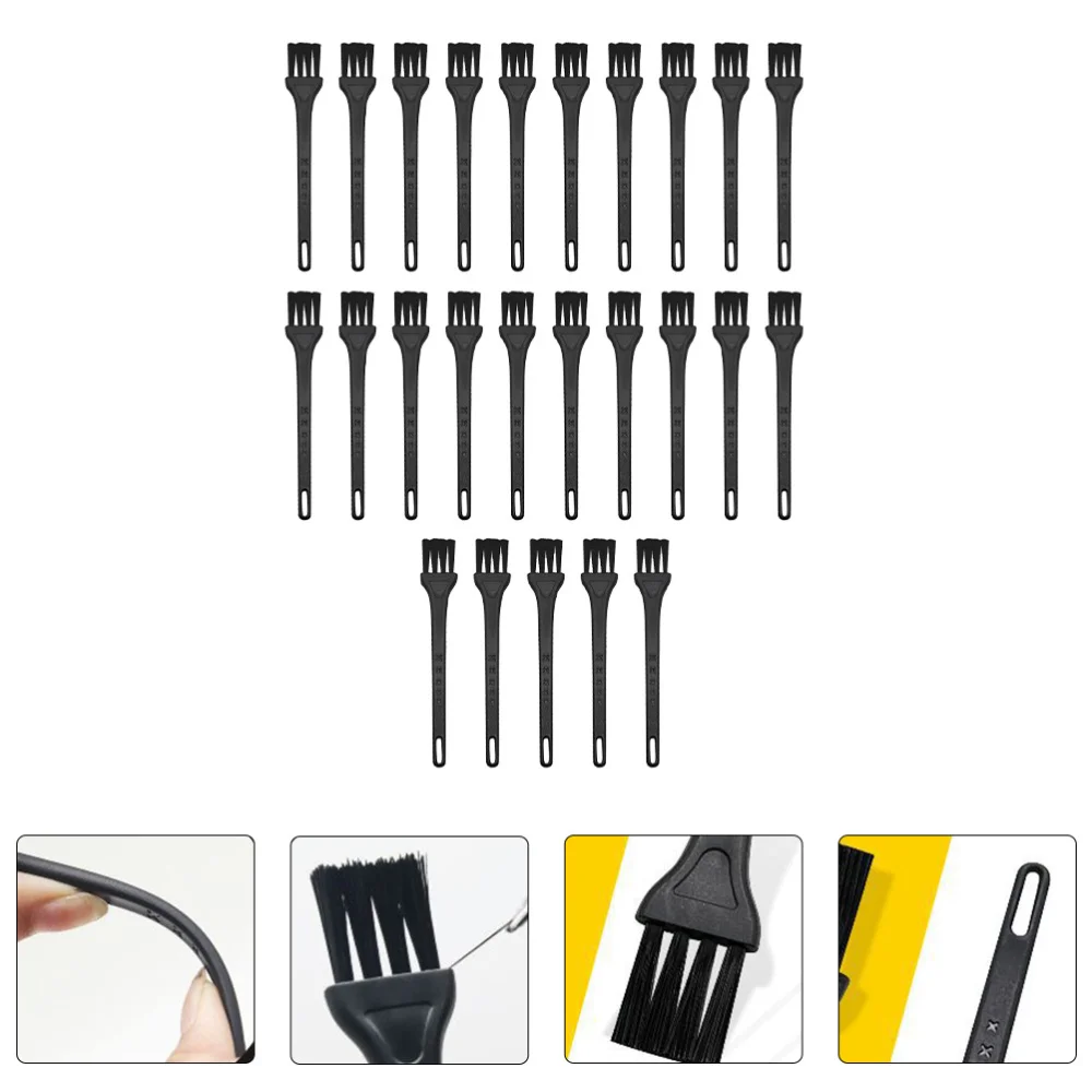 

25pcs Multipurpose Brush Mini Cleaning Brush Dust Remove Brush (Black)