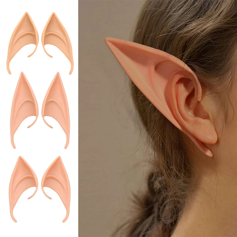 

Elf Ears Party Decoration Latex Ears Fairy Cosplay Costume Accessories Angel Elven Elf Ears Photo Props Adult Earring
