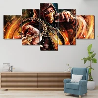 mortal kombat game 5 pieces wall art canvas poster paintings for living room bedside background home decor picture decorations