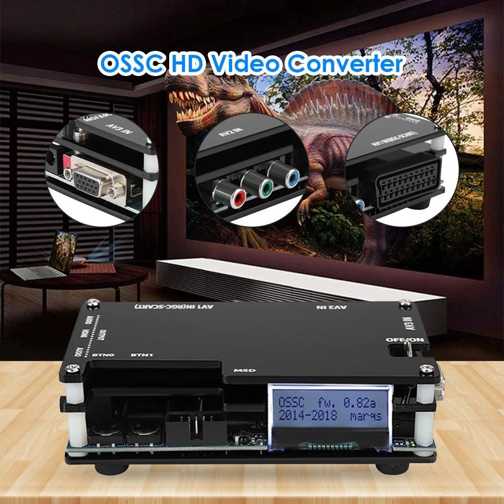 

OSSC HDMI-compatible Converter Kit For Retro Video Game Console Converter For PlayStation 2 1 Xbox Sega Atari,AU US UK EU Plug