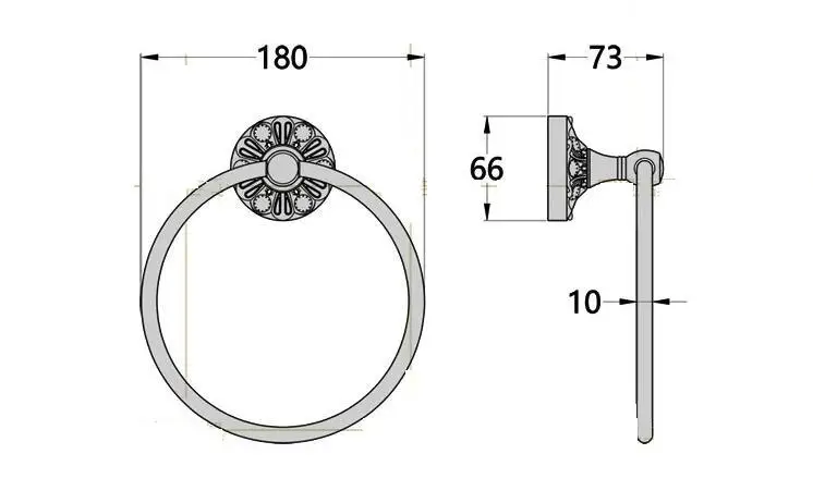 Черное бронзовое кольцо для полотенец классические аксессуары ванной комнаты