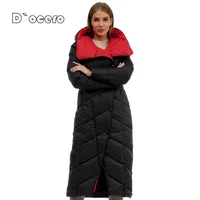 docero 2021 x long winter down jacket women fashion warm female padded quilted coat thick cotton overcoat quality winter parkas