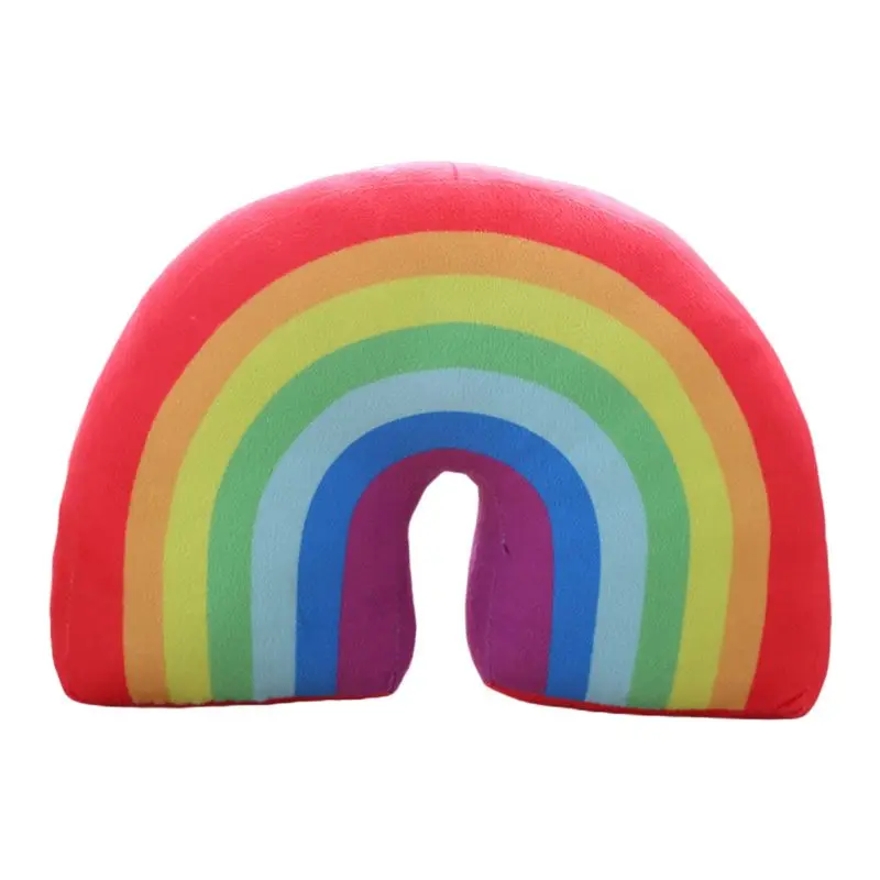 

Kids Rainbow U Shape Pillow Neck Cushion Head Support Child Sleeping Plush Toy