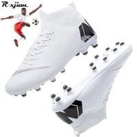 new launched ultralight football shoes mens outdoor fgtf boys football ankle boots non slip football shoes sports shoes unisex