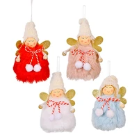 4pcs plush angel ornaments hanging angel girl pendants for christmas tree decorations