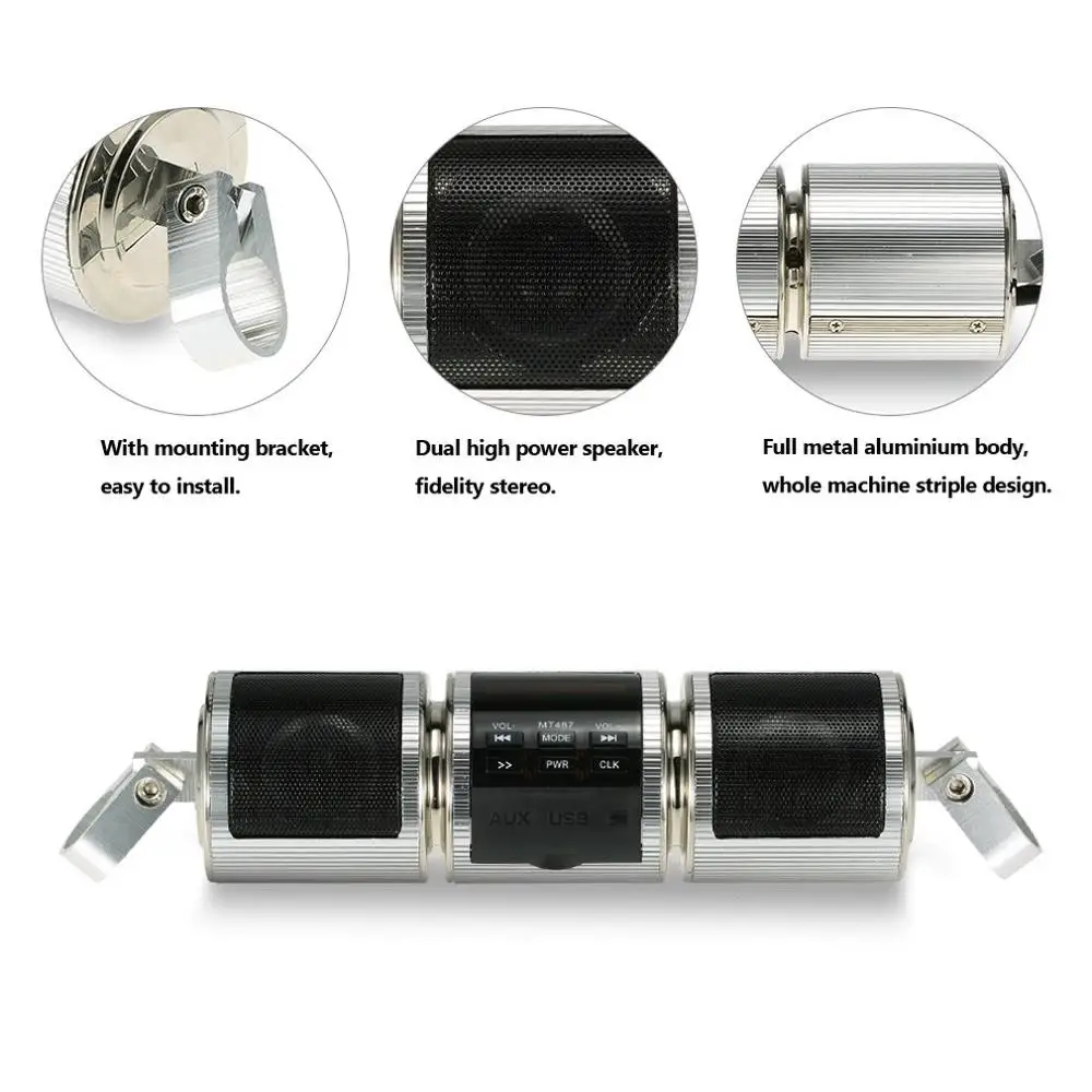 Музыкальный MP3-плеер для мотоцикла динамик стереоколонка Fm-радио