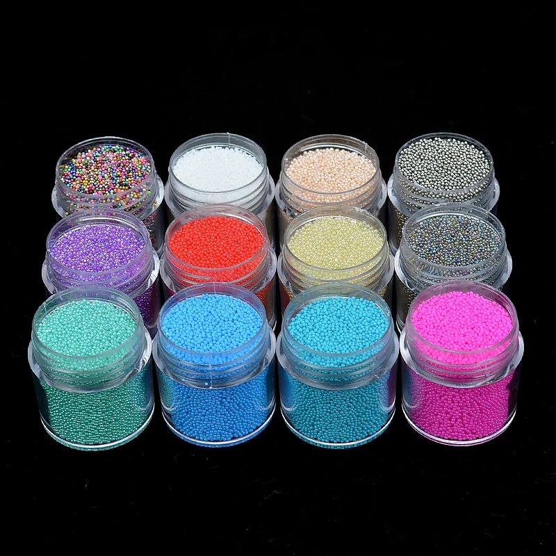 Шарики икры непрозрачные Маленькие стразы для маникюра стеклянные шарики микро