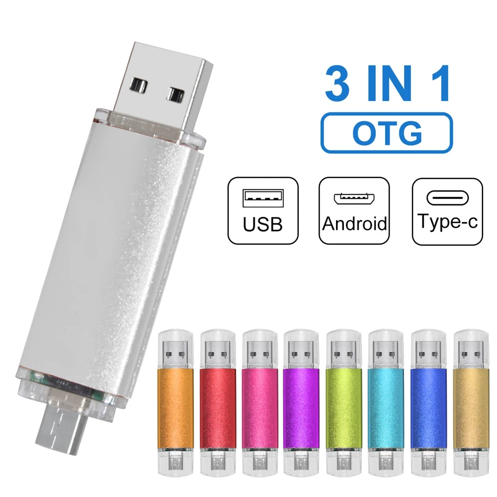 

Custom Logo Colourful OTG USB Flash Drive Usb 2.0 Pen Drive for Android SmartPhone/PC 8GB 16GB 32GB 64GB 128MB Pendrive Gifts
