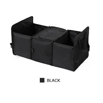 BLACK Красный/синий/черный/оранжевый Оксфордский тканевый автомобильный ящик для хранения багажник Органайзер Автомобильный задний сиденье для автомобиля грузовика или органайзер для внедорожника - Название цвета: BLACK