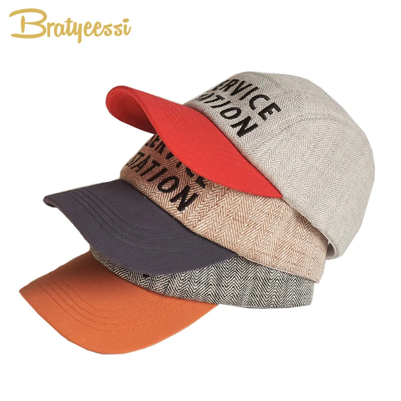 Новая модная детская шляпа с вышитыми буквами Детская для мальчиков и девочек