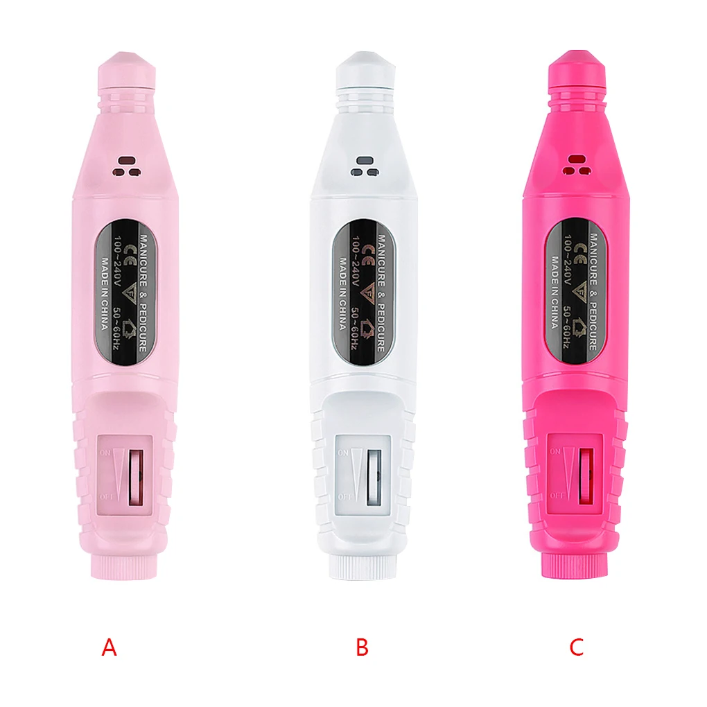 Горячая электрическая дрель для ногтей пилка ручка педикюра 6 бит светодиодный