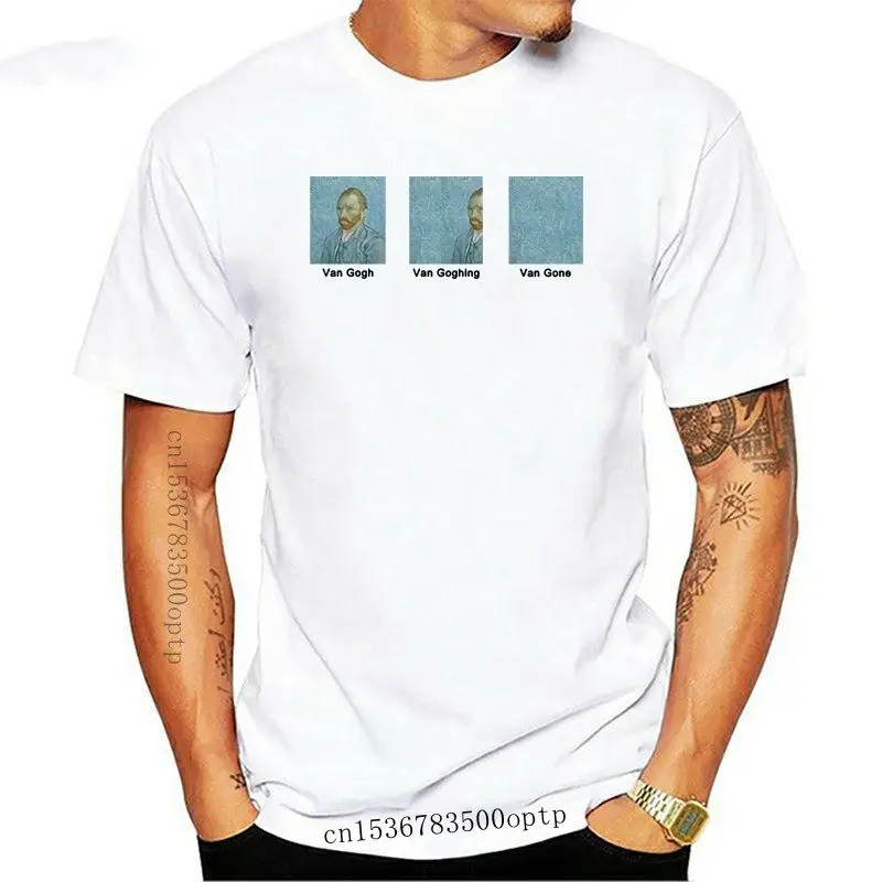

Harajuku Van Gogh Streetwear T-Shirt Hipsters Funny Men Letter Aesthetic Graphic White Tees Kroean Style Camiseta Mujer