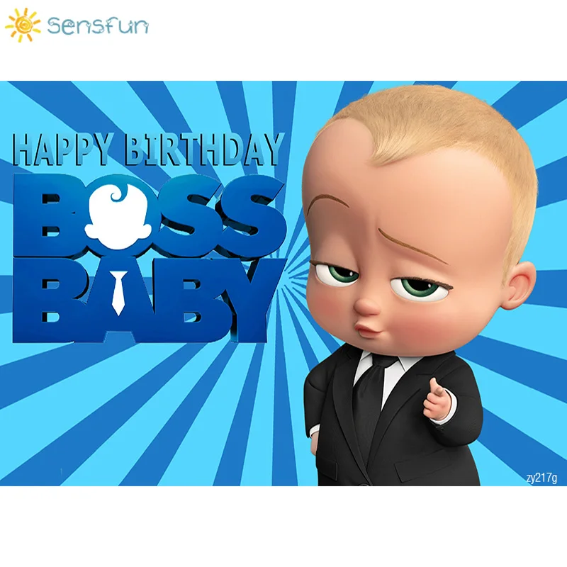 Sensfun Little Man и Boss Baby тематический фон для фотосъемки с изображением вечеринка