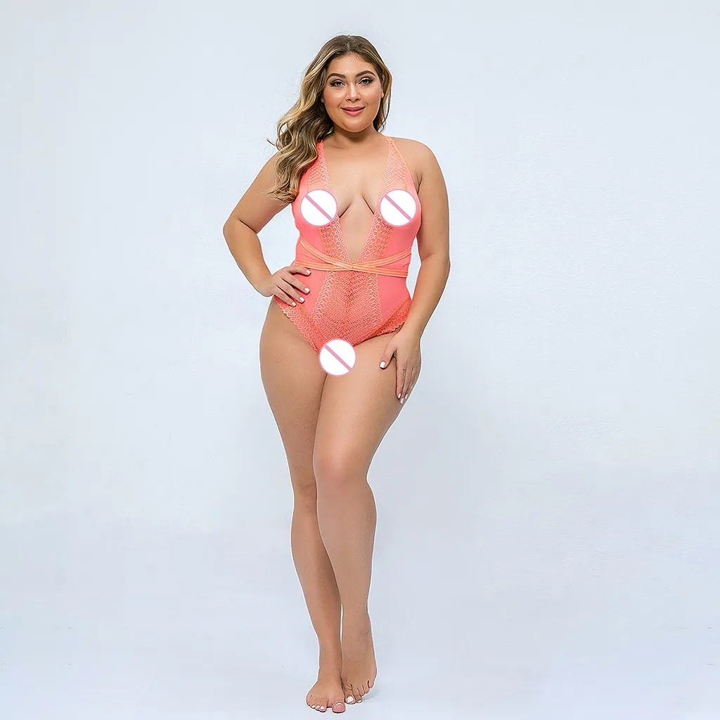 Сексуальное женское белье женская пижама с глубоким v-образным вырезом кружевной