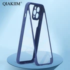 Двойной защитный чехол для iPhone 12, 11 Pro Max, XS, X, XR, 7, 8 Plus, SE 360, 3 в 1, мягкий, жесткий, прозрачный, 2020