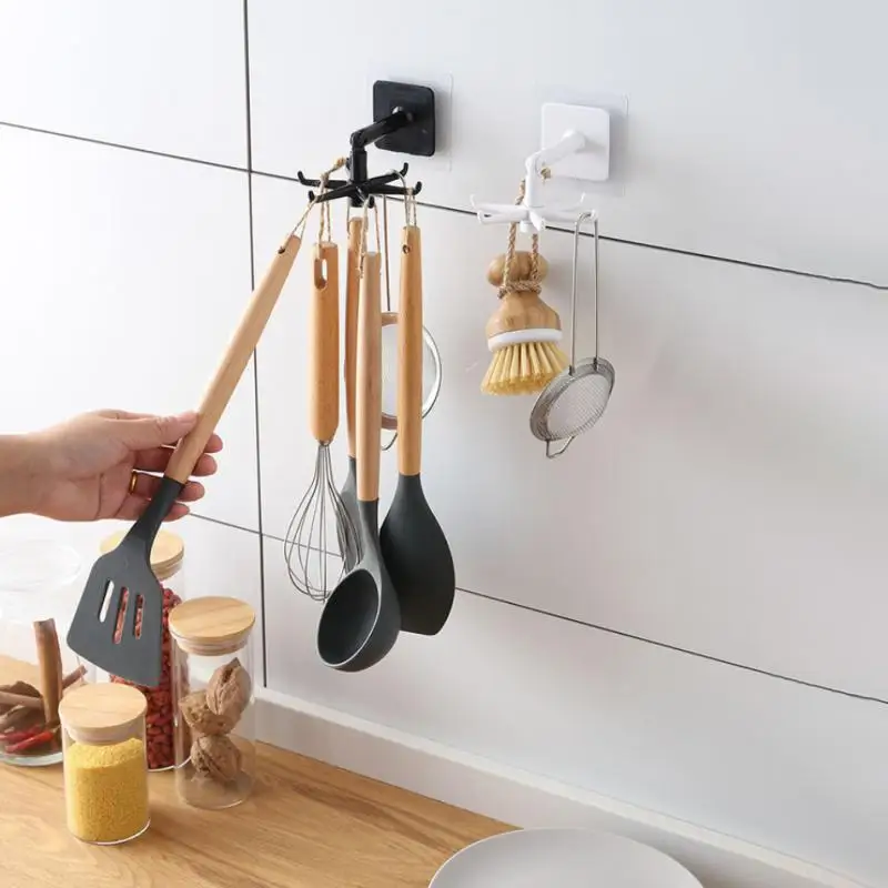 Kitchen Hook Multi-Purpose Hooks 360 Degrees Rotated Rotatable Rack For Organizer And Storage Spoon Hanger Accessories Drop Ship | Дом и сад