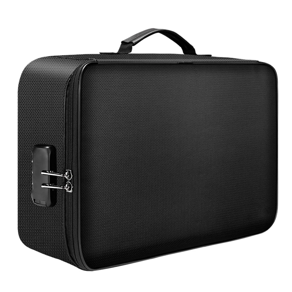 

1pc Fire Resistant Document Bag Waterproof File Storage Pouch Portable File Organizer
