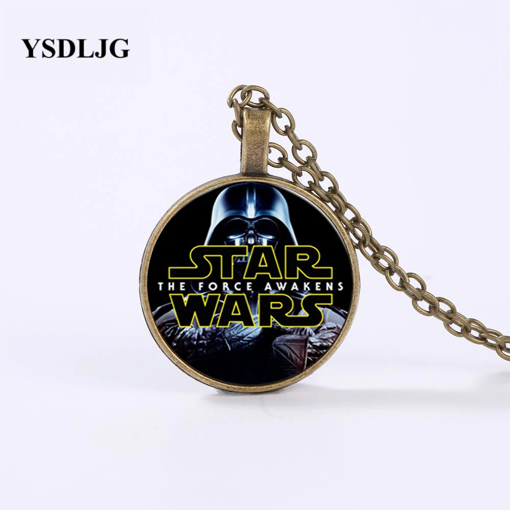 Fashion Star Wars Series Necklace The Force Awakens Gem Glass Pendant Simple Jewelry Cute Gifts for Children | Украшения и