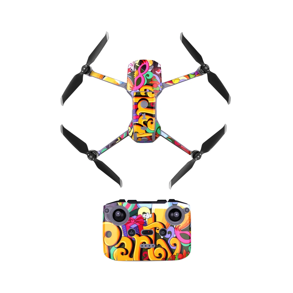 Наклейки из ПВХ для DJI Mavic Air 2 наклейка корпуса дрона + Защитная пленка батарей RC 3 |
