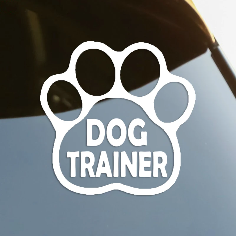 

Dog Trainer Paw Die-Cut Vinyl Decal Car Sticker Waterproof Auto Decors on Car Body Bumper Rear Window Laptop Choose Size #S60351
