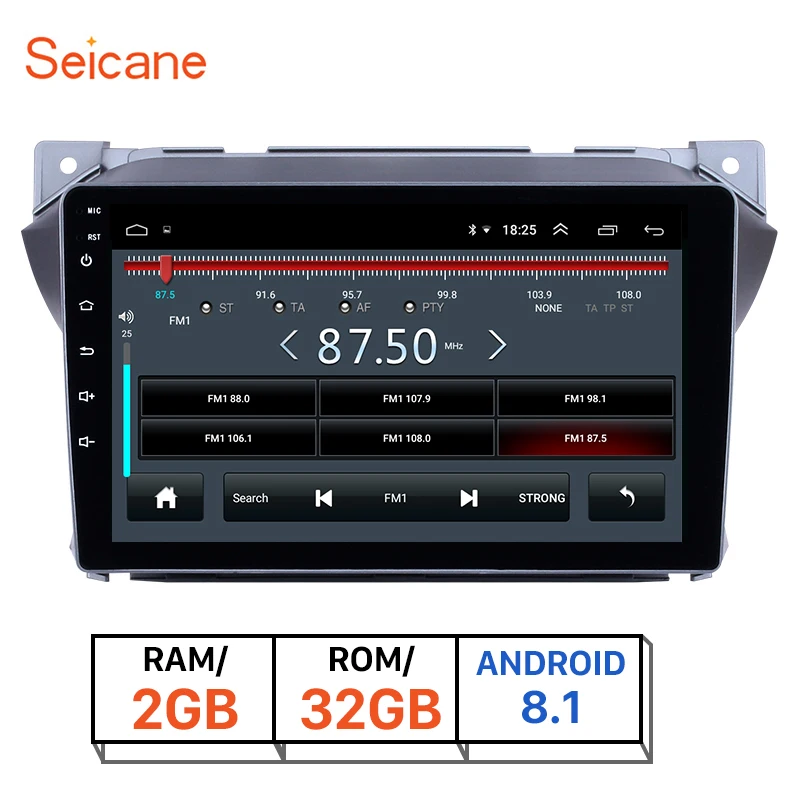 Мультимедийный плеер Seicane 2 Гб ОЗУ + 32 ПЗУ Android 9 1 2Din радио GPS для Suzuki alto 2009 2010 2011 2012 2013