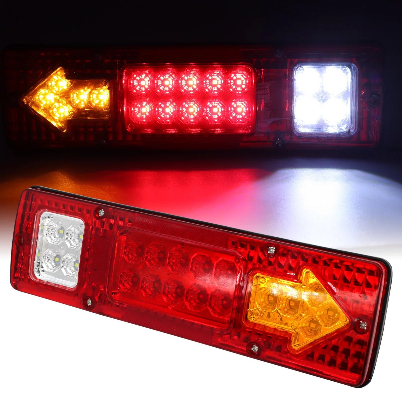 2 x 19LED автомобильный прицеп грузовик задний светильник стоп сигнал фонарь для