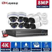 oh eyes 4k security cctv system 8ch poe nvr 8mp imx415 outdoor waterproof poe audio ip camera h 265 video surveillance kit