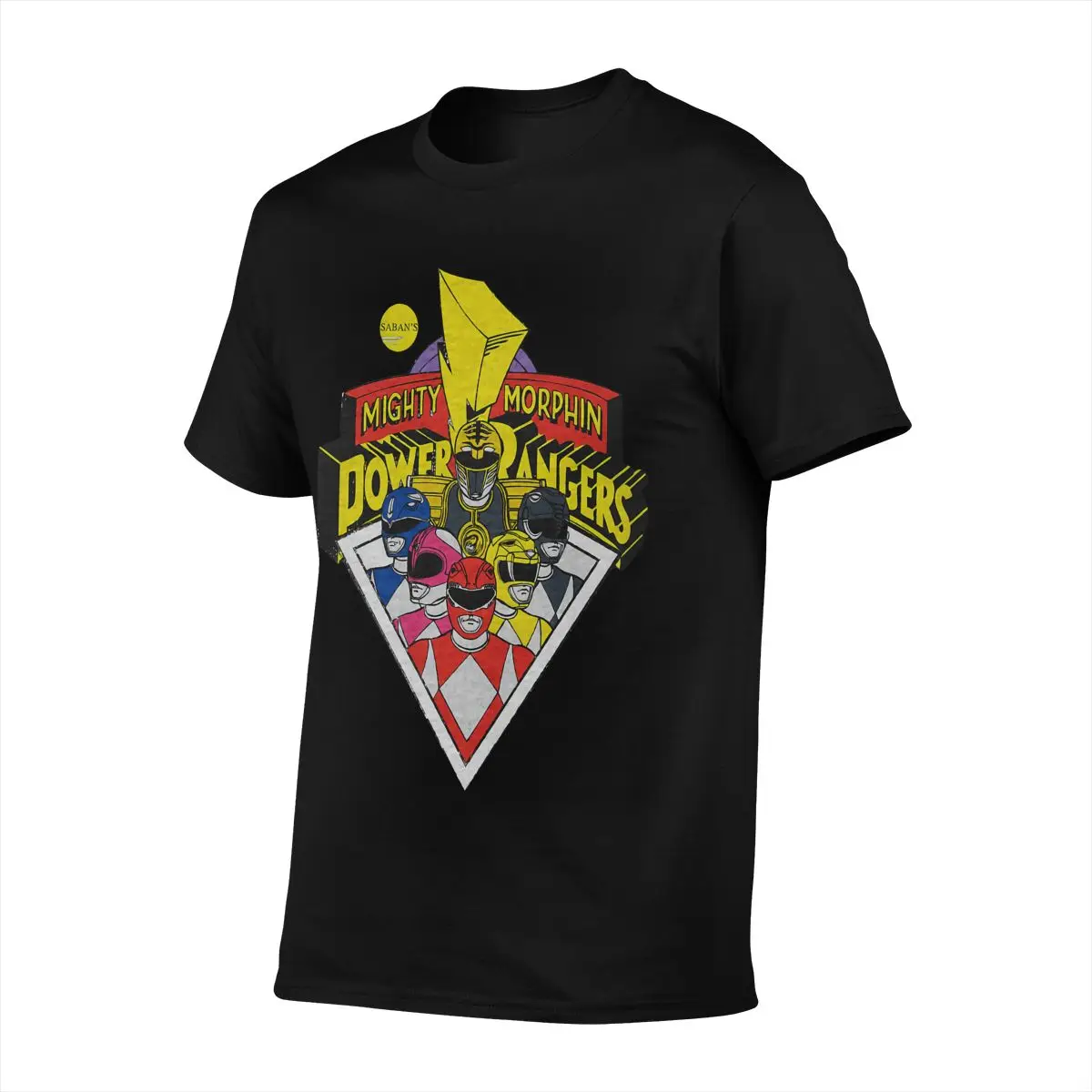 Классический постер Sabans Mighty Morphin официальная Мужская футболка из аниме большого