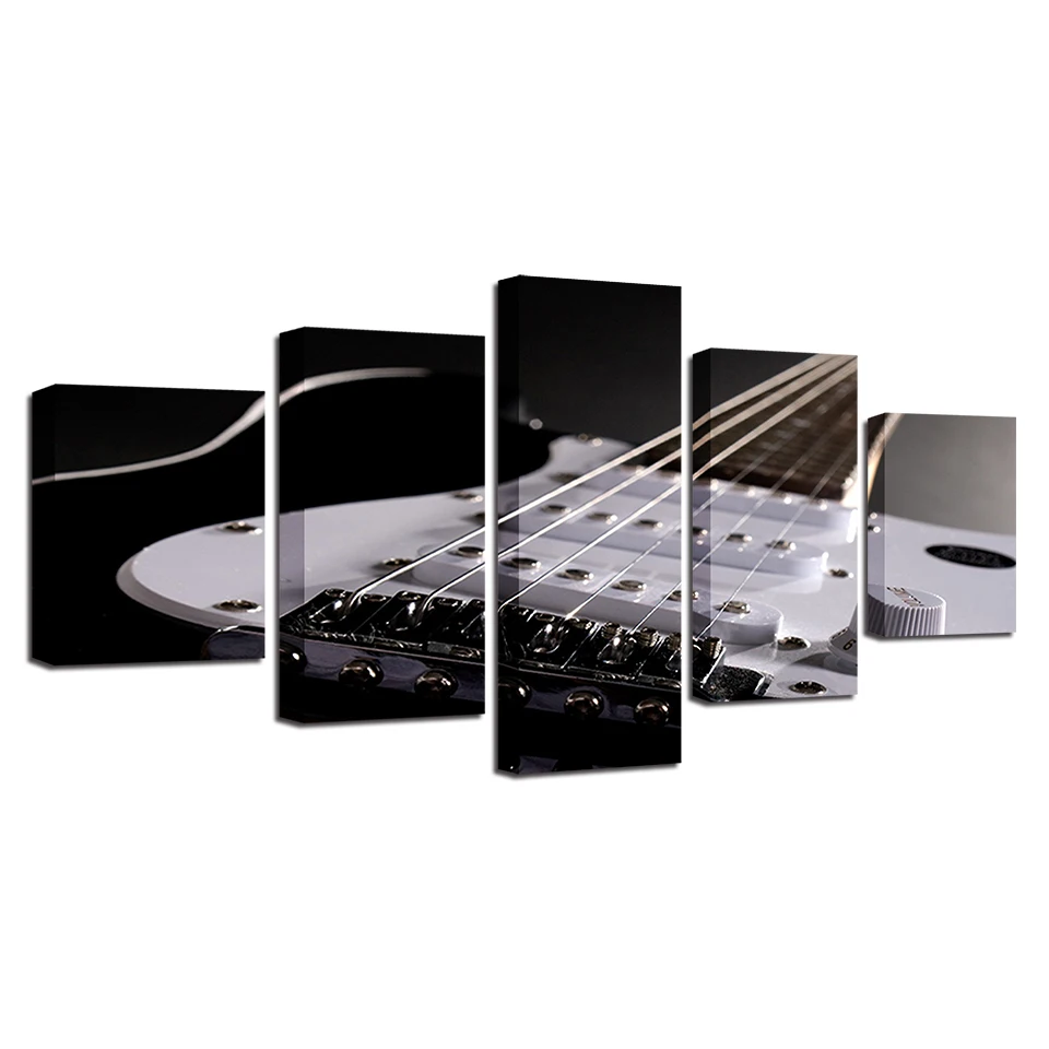 Плакат на холсте декор для гостиной 5 шт. струны электрической гитары картины