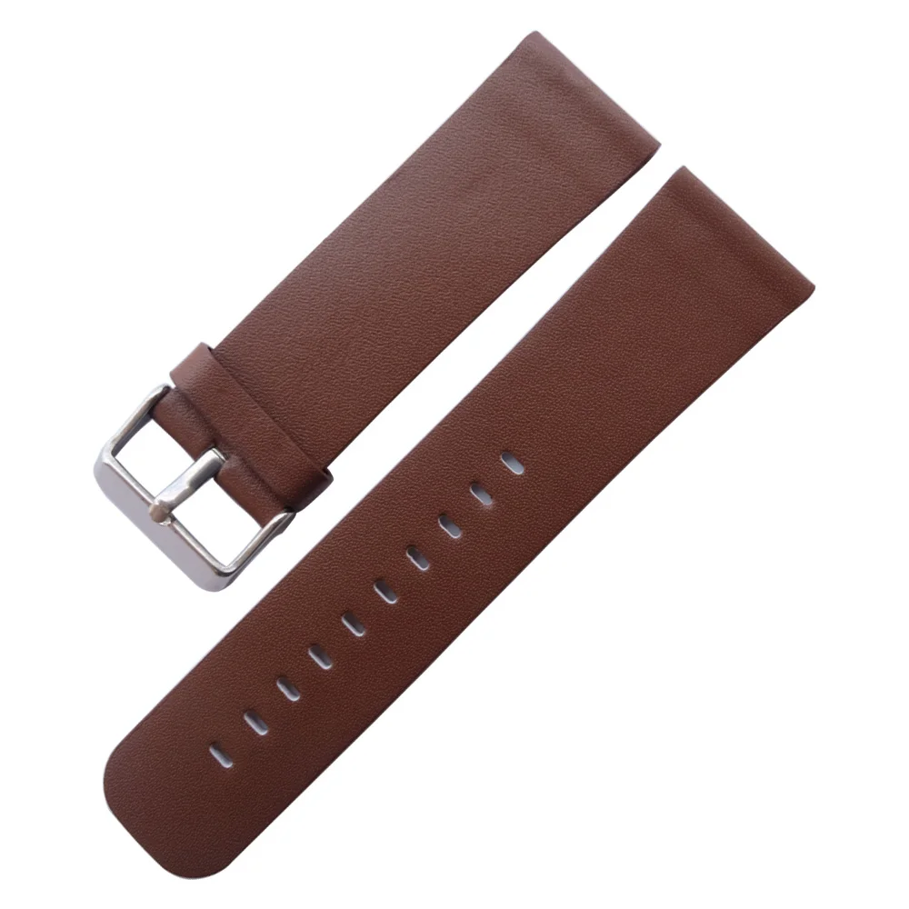 Ремешок для часов из натуральной кожи 24 мм с металлической пряжкой | Наручные